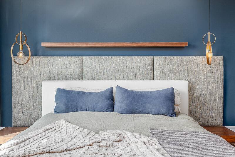 A completed residential upholstery project by the studio